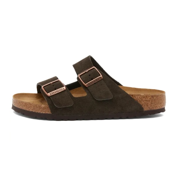 Birkenstock Arizona Soft Footbed Tofflor Unisex Sandaler Slip On Vardagsskor Coffee 38