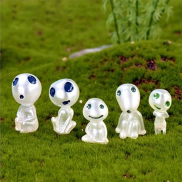 Luminous Garden Ghost Miniatyr Figur Trädgårdsstaty med glöd 10pcs