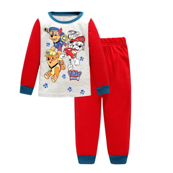 Barn Pojkar Flickor Långärmade Toppar + Byxor Pyjamas Set Nattkläder #7 95cm