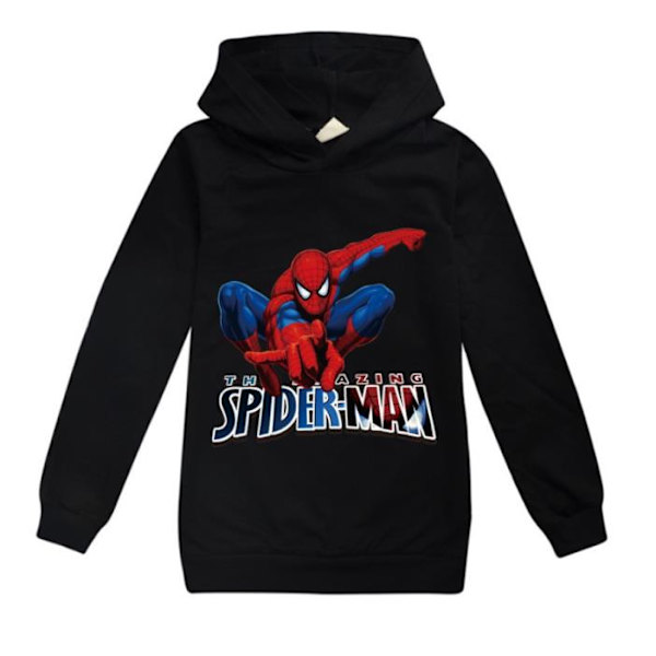 Spider-Man Barn Hoodie Jacka Kavaj Långärmad Huvad Topp black 140cm