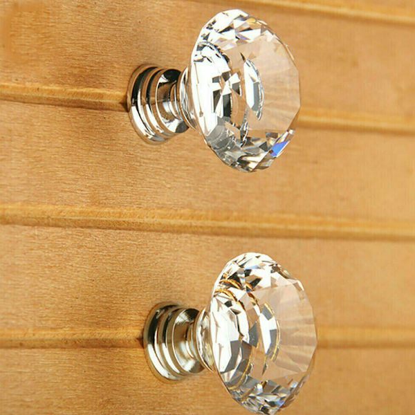 1/4 / 6/8/10 / 12st Hemmöbler Diamantformade Kristallhandtag 12pcs