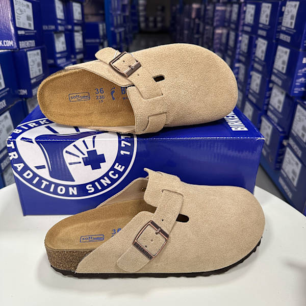 Unisex Ruskind Blød Fodseng Træsko Unisex Slip-On Fritidssko Sand Color 36