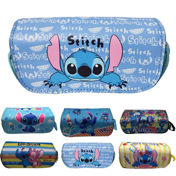 Stitch Pencil Bags Anime Student Paper Bag Cosmetic Case A