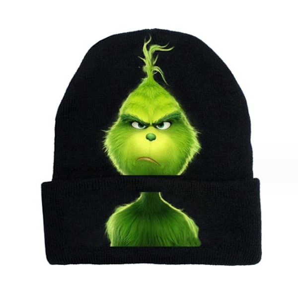 Julhatt Grinch Stickad Hatt Semesterhatt Vinterhuvudbonad A