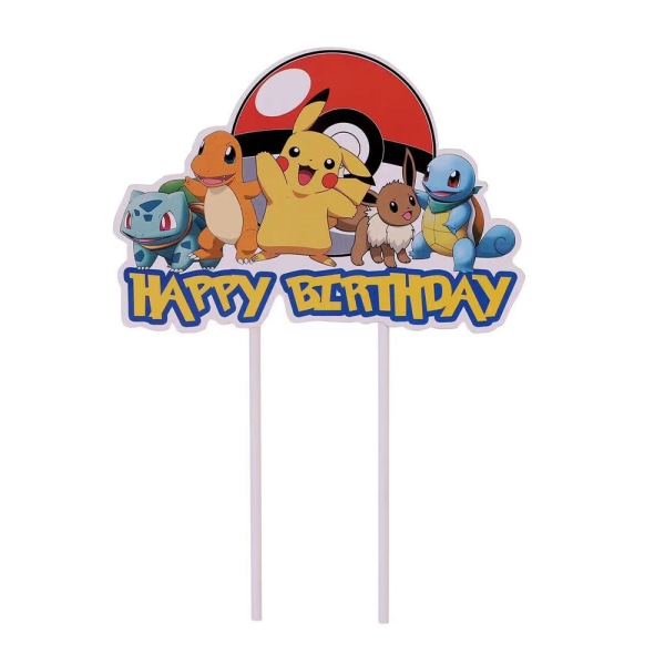 Barn Grattis på födelsedagen Pikachu ballonger Banner Set Party Dekoration