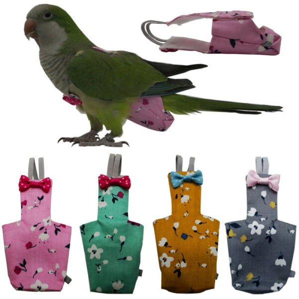 Fågel Papegojor Blöja Duvor Mjuk blöjfåglar FLjus Kläder Kostym Pink M