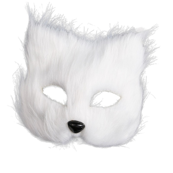 Kissa Kettu Naamio Turkis Kettu Naamio Silmänaamio Eläin Cosplay Puku Hieno Puku Aikuiset Karnevaali Halloween Naamio Juhlatarvike White