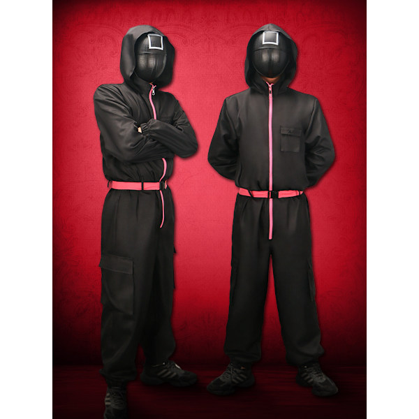 Squid Game 2 Uniform Svart Jumpsuit - Squid Game 2 Långärmad Jumpsuit Kläder - Squid Game 2 Uniform Svart Jumpsuit XL