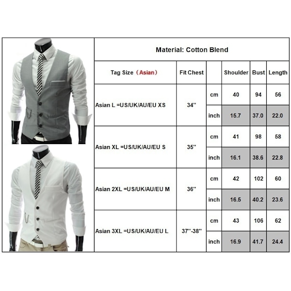 Herrar Slim Fit Klänningsvästar Kostymjackor wine red L