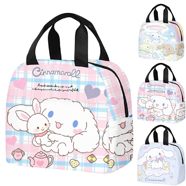 Barn Cinnamoroll tryckt isolerad lunchlåda väska för pojkar och flickor, matpaket picknicklåda för picknick skola #2