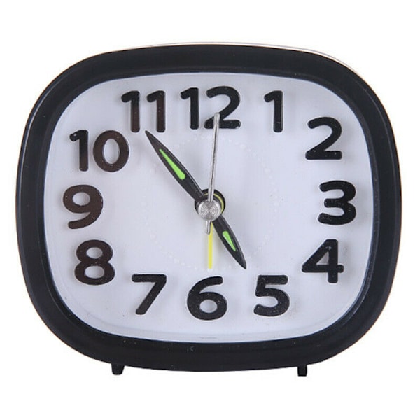 Kvadratiska/Runda Batteridrivna Snooze Elektroniska Väckarklockor Round White