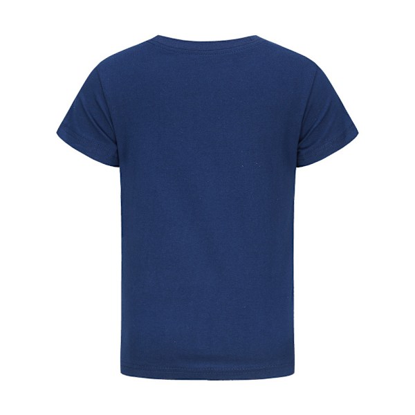Smiling Critters T-shirt för barn pojkar Kortärmad sommar Topp Tee Barn Navy Blue 130cm
