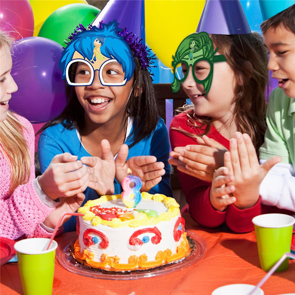 12 st Inuti Ut Pappersglasögon Roliga Selfie Fotobås Fest Tillbehör Maskeradkläder 12PCS