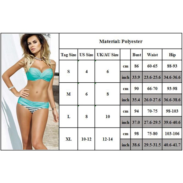 Kvinnors Sommar Sexig Strand Hav Bikinis Dräkt Baddräkt orange M