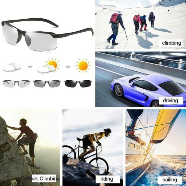 3par Sport Driving Golfglasögon Photochromic Len Solglasögon Grey Frame Yellow Lenses 3pair