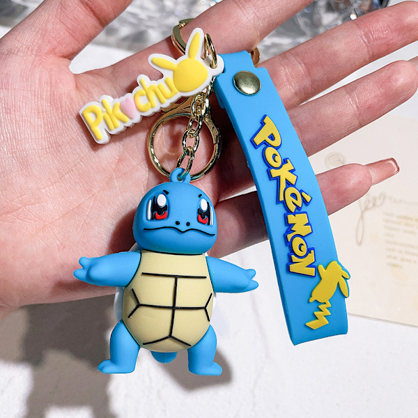 3D Nyckelring Väska Tillbehör Pikachu Squirtle Charmander Psyduck #1
