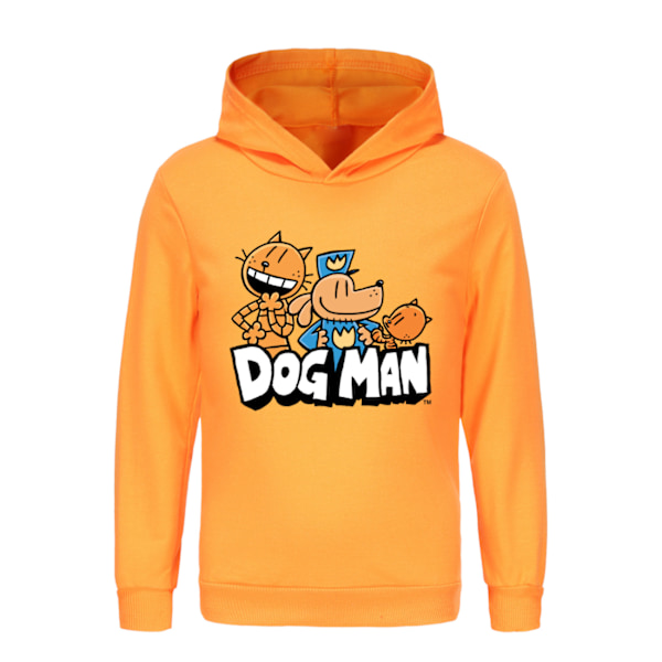 Gutter Jenter Dog Man World Book Day Dogman Skolehettegenser Hette T-skjorte Topp 7-14 År Orange 140cm