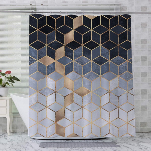 Modern stil geometrisk utskrift badrum duschdraperier Hem B 180*200CM