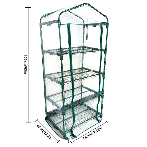 2/3/4/5-lagers Mini Växthus Utomhus PVC-överdrag 4 Layer