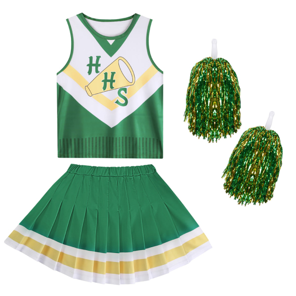 Kids Cos Costume Stranger Things 4 Halloween Fantasy Cheerleader 140Y