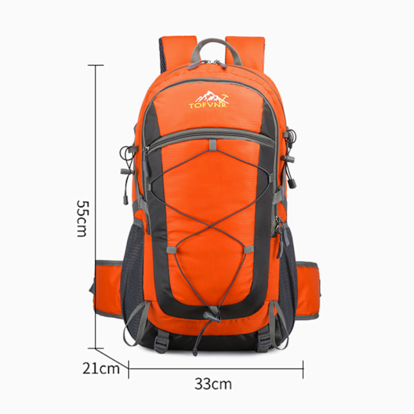Vandringsryggsäck, 36-55L Trekkingryggsäck, Vattentät Utomhusryggsäck, Reseryggsäck, för Sport, Cykling, Klättring, Bergsklättring Orange