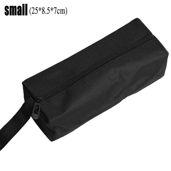 Bärbar förvaringsväska Nyckel Dragkedja Pocket Organizer Case Black L