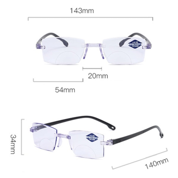 Läsglasögon Anti-blå Lätt Lättvikt för män och kvinnor 100 degrees