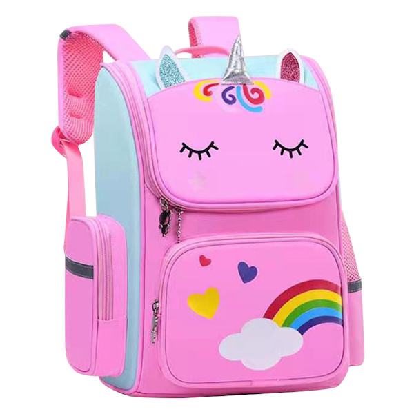 Enhörningsryggsäck Pojkar Flickor Barn Cartoon Skolväska Casual Bookbag Resväska Axelväskor Pink Large