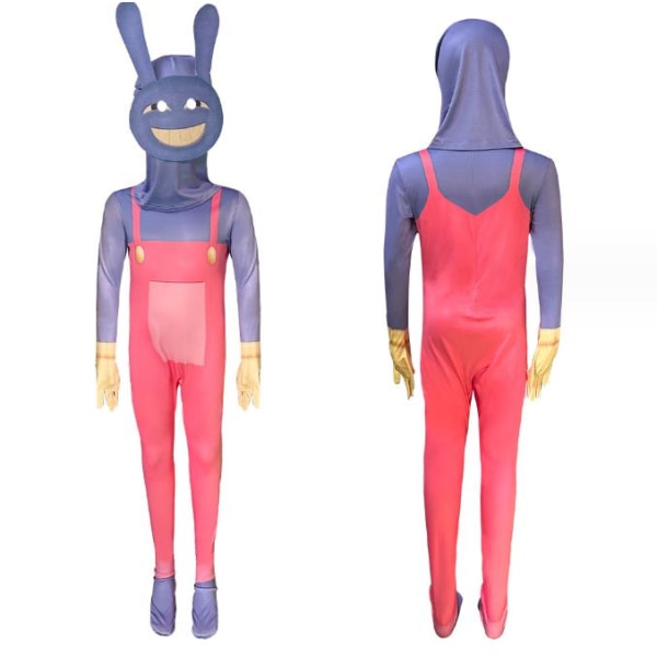 Den fantastiska Digital Circus Cosplay set Jumpsuit för barn A 140cm