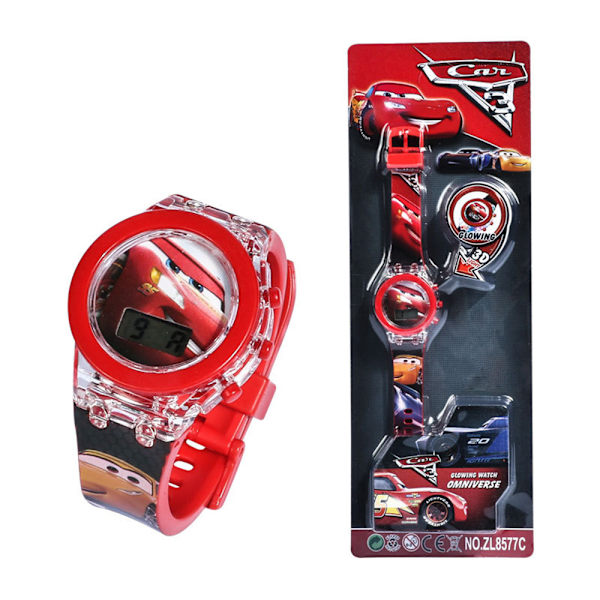 Børne 3D Selvlysende Digitalure Spiderman Frost Paw Patrol Trolley