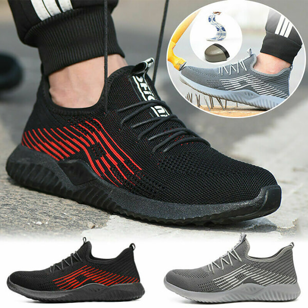 Herr Skydd Säkerhetsskor Sportservice Sneakers Red 46