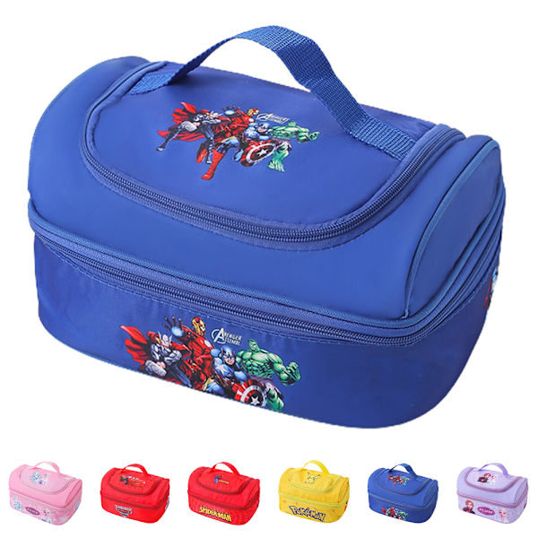 Børnefrokosttaske med tegneserieprint til drenge og piger, madpakke picnicboks til picnicskole #2