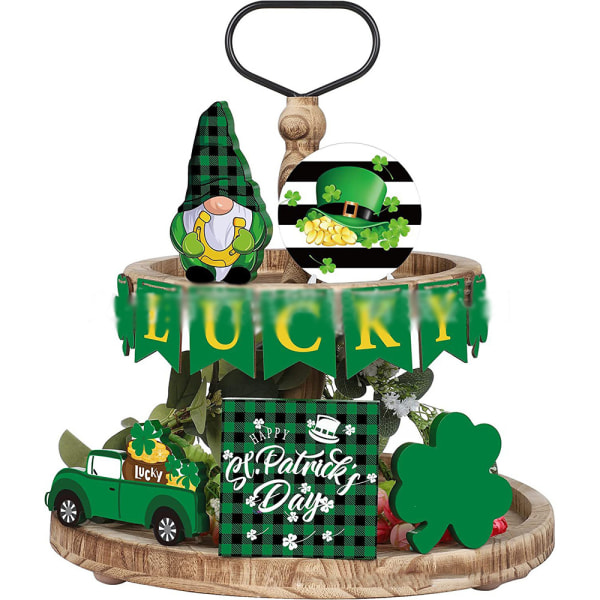 St. Patrick's Day Tiered bricka Dekor Inspiration Holiday Decor