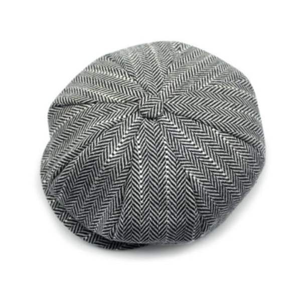 Hatt för män, Slipperhatt, Berett, Golfhatt, Cabbie, Flatcap, Vinter black&white