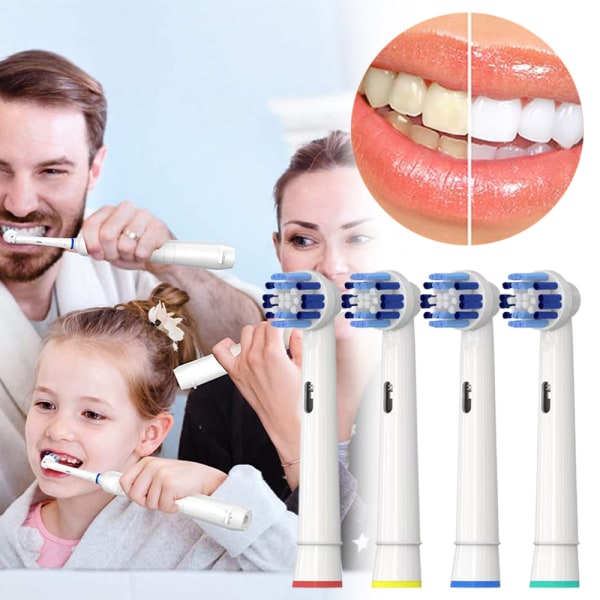 4 ST Elektriskt tandborsthuvud oral B elektrisk tandborste EB-20A