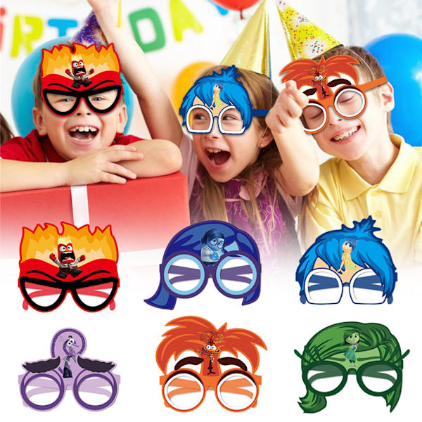 12 st Inuti Ut Pappersglasögon Roliga Selfie Fotobås Fest Tillbehör Maskeradkläder 12PCS