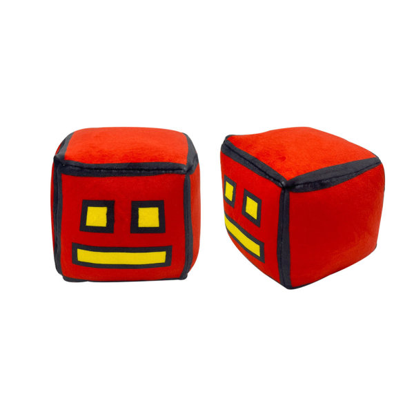 12cm Geometry Dash Spelfigurs Plyschleksak Kvadrat Mjuk Dock Kudde Samling Presenter Red