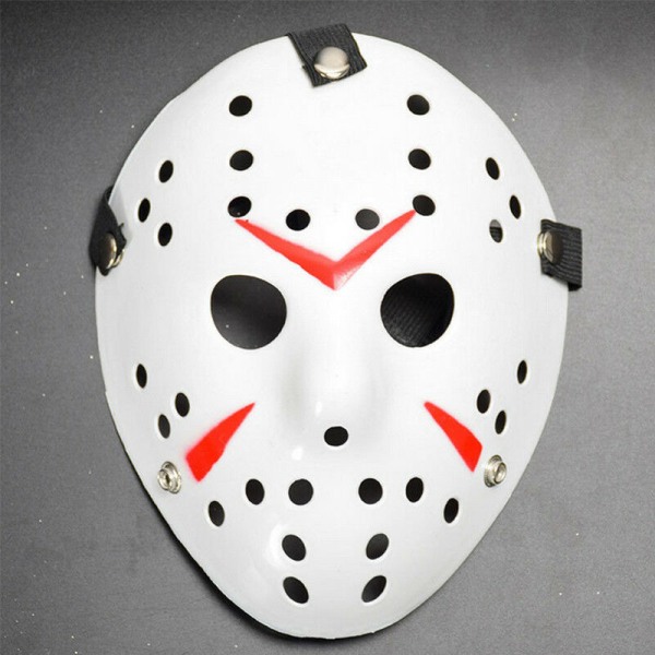 Halloweenfest Jason Vorhees målade hockeymasker, rekvisita White