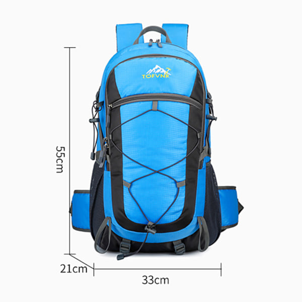 Vandringsryggsäck, 36-55L Trekkingryggsäck, Vattentät Utomhusryggsäck, Reseryggsäck, för Sport, Cykling, Klättring, Bergsklättring Sky Blue