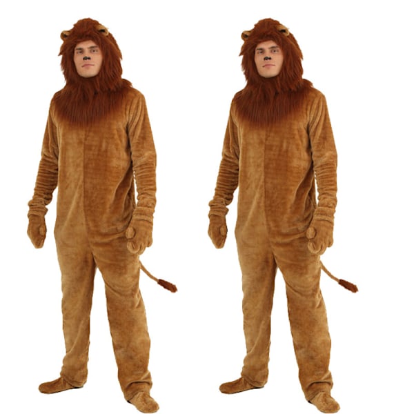 Lejon Föräldrar Barn Cosplay Kostym Män Pojkar Barn Party Maskerad Halloween 110cm