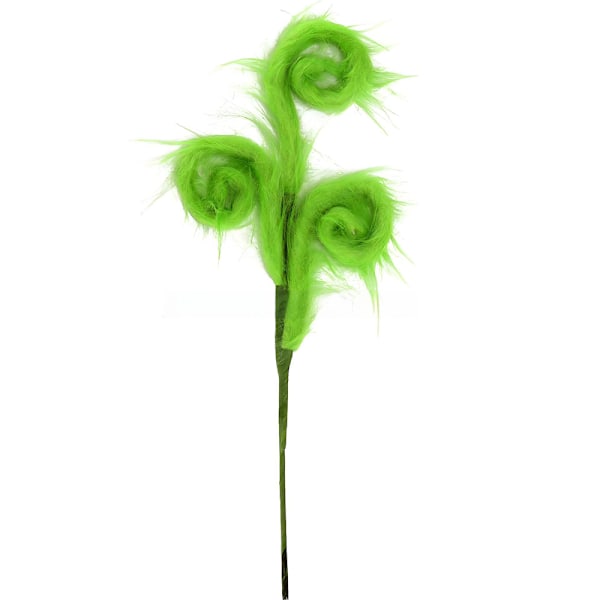 6 st Curly Furry Lime Green Julgransprydnader Julkulor