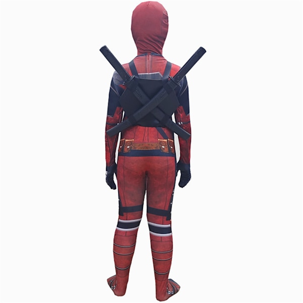 Deadpool-dräkt för pojkar 5-13 år, Superhjälte Kostym, Halloweenfest, Cosplay Jumpsuit 140cm