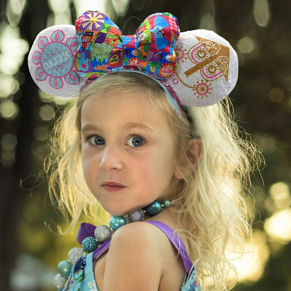 It's a Small World Mickey Minnie Mouse Ører Sløjfe Hårbøjle Fancy Udklædning