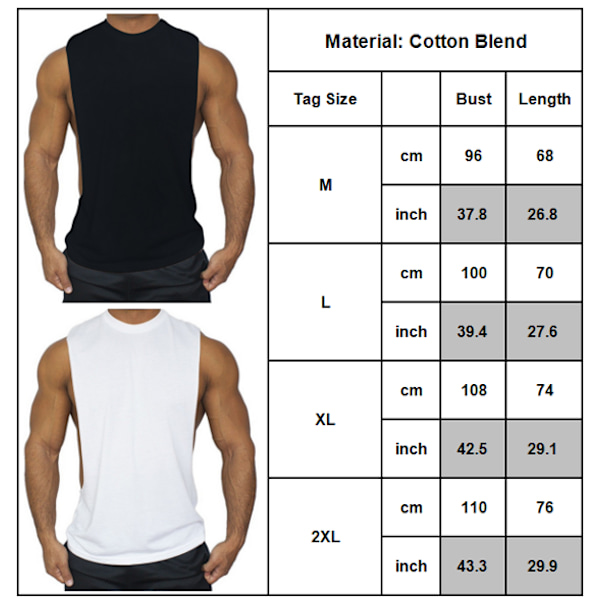 Herrarnas Solida Sporttanktoppar Väst Gym Träning Casual T-shirt dark blue M