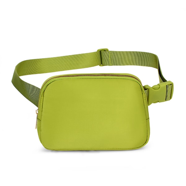 Mode Crossbody Fanny Pack Mini Midjeväskor för Kvinnor och Män Grass green