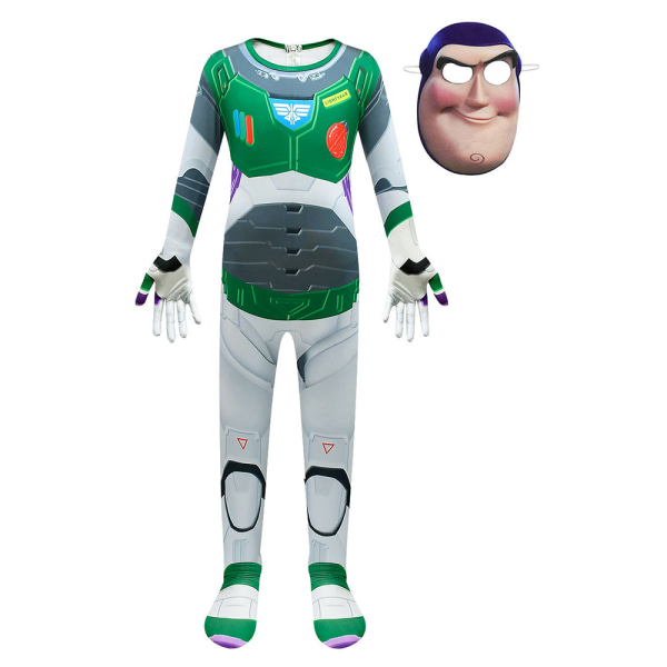 Kid Buzz Lightyear Classic Halloween Fancy-Dres Cosplay kostym 130cm