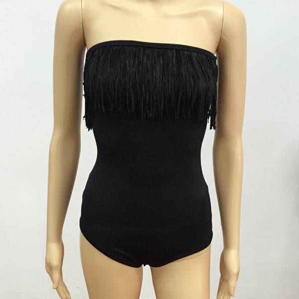 Kvinnor Sexiga Simfransar Off Shoulder Tofs Bikini Set black 3XL