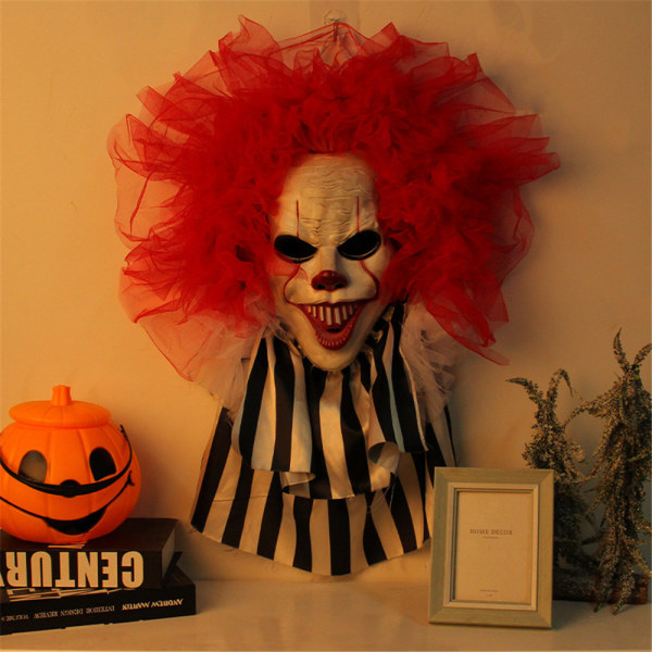 Skräck clown hängande krans Halloween prydnad läskiga dekorationer