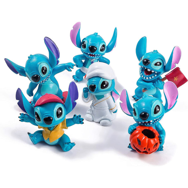 6st Stitch Action Figur Collection Toy Kids Gift 6PCS