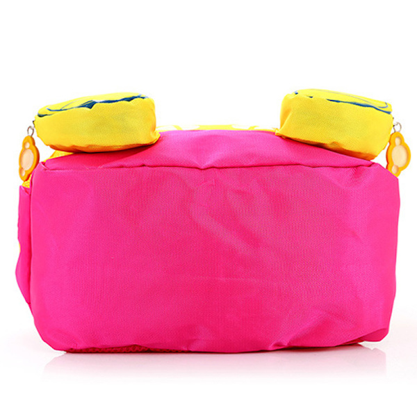 Modebarnens skolväskor 3D tecknad tryck barnryggsäck rose red 24*14*31cm